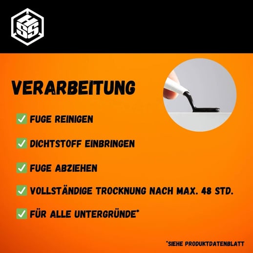 Afdichtingskit FLEX | Voegkit | Zwart | Inhoud 290 ml #7