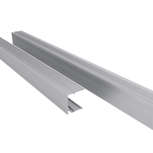 Afsluitprofiel bovenkant | 25 mm | Aluminium | Breedte 3,00 m | Blank #1