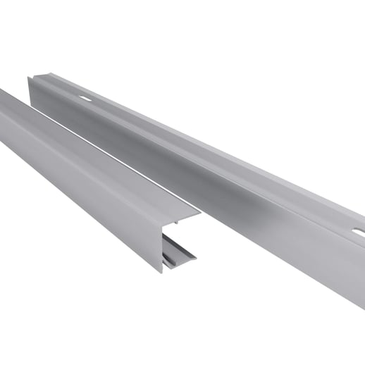 Afsluitprofiel onderkant | 25 mm | Aluminium | Breedte 6,00 m | Blank #1