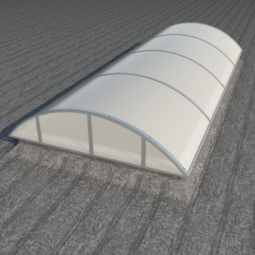 Alumon lichtstraat | Type 1/5 | Buitenkant opstand 2,64 m | Opaal wit #1