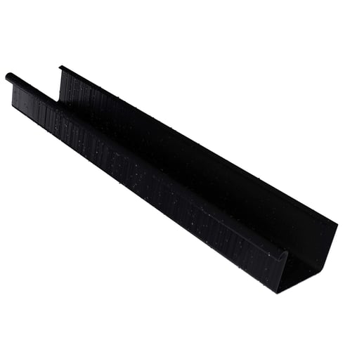 Bakgoot | Staal | Ø 125 mm | 9005 - Gitzwart | Lengte = 3,00 m #1