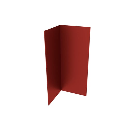 Binnenhoek | 10 cm x 10 cm x 2,00 m | Staal 0,50 mm | 35 µm mattpolyester | 028 - Kersrood #1