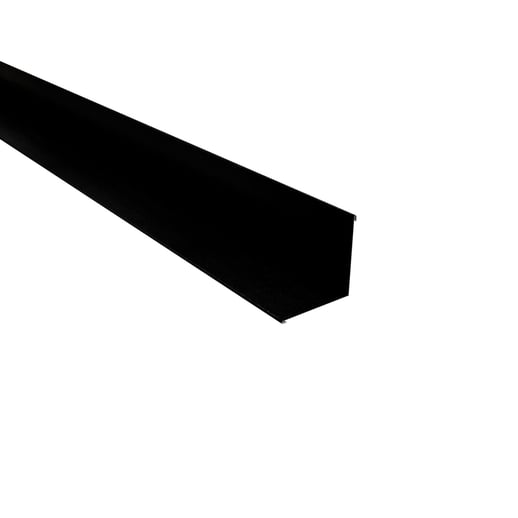 Binnenhoek | 11,5 cm x 11,5 cm x 2,00 m | Staal 0,50 mm | 35 µm Mattpolyester | 33 - Zwart #1