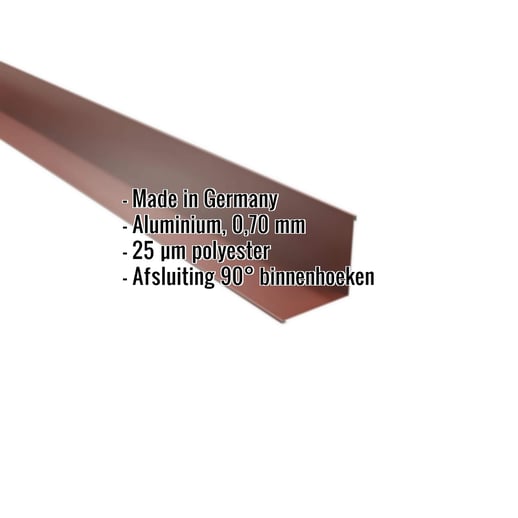 Binnenhoek | 11,5 cm x 11,5 cm x 2,00 m | Aluminium 0,70 mm | 25 µm Polyester | 8012 - Roodbruin #2