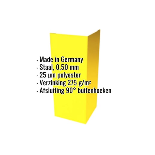 Buitenhoek | 10 cm x 10 cm x 2,00 m | Staal 0,50 mm | 25 µm Polyester | 1021 - Koolzaadgeel #2