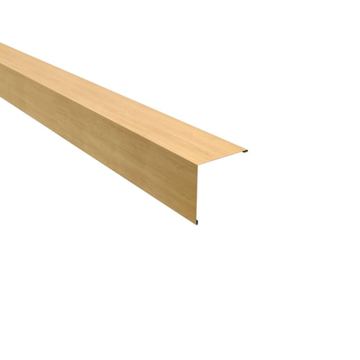 Buitenhoek | 11,5 x 11,5 cm | Staal 0,50 mm | 35 µm Structuurpolyester | Houtlook - Ahorn #1