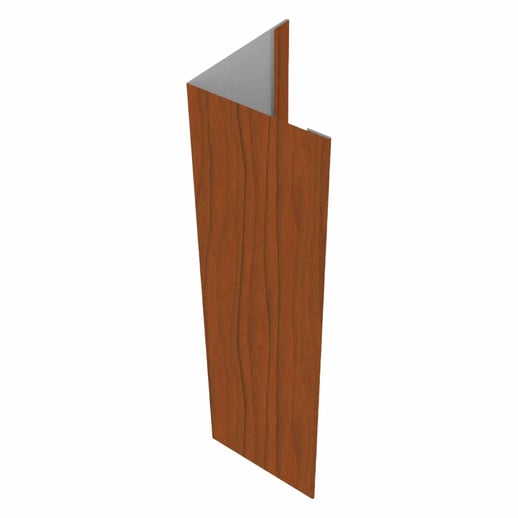 Buitenhoek | 15 cm x 15 cm x 2,00 m | Staal 0,50 mm | 25 µm Polyester | Houtlook - Eiken #1