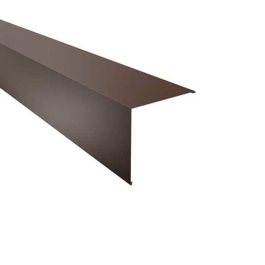 Buitenhoek | 19,5 x 19,5 cm | Staal 0,75 mm | 25 µm Polyester | 8011 - Notenbruin #1