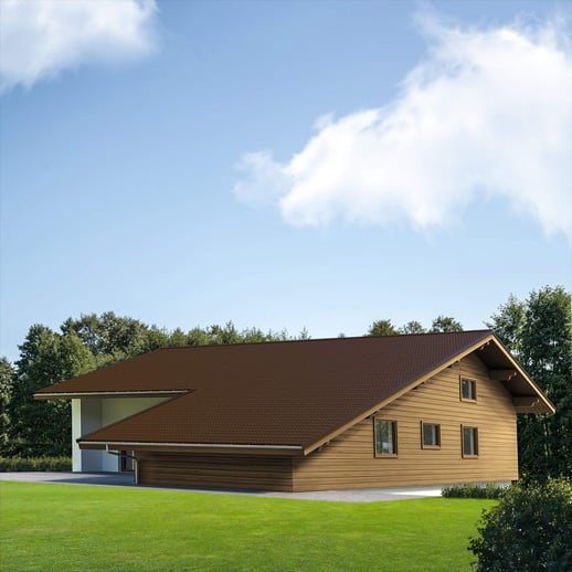 Dakpanplaat 2/1060 | Anti-Drup 1000 g/m² | Staal 0,50 mm | 25 µm Polyester | 8014 - Sepiabruin #3