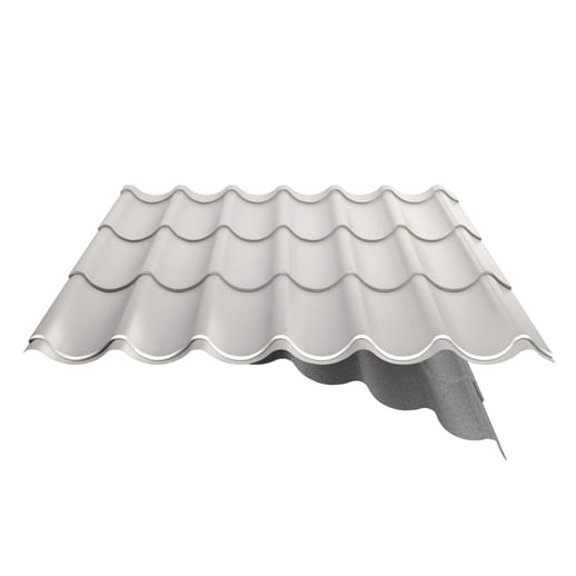 Dakpanplaat 2/1060 | Anti-Drup 1000 g/m² | Staal 0,50 mm | 25 µm Polyester | 9010 - Zuiverwit #7