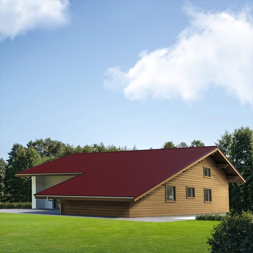 Dakpanplaat 2/1060 | Anti-Drup 700 g/m² | Staal 0,50 mm | 25 µm Polyester | 3005 - Wijnrood #3