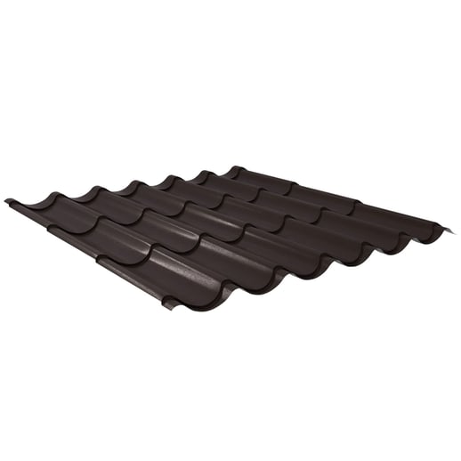 Dakpanplaat 2/1060 | Anti-Drup 700 g/m² | Staal 0,50 mm | 35 µm Mattpolyester | 32 - Donkerbruin #1