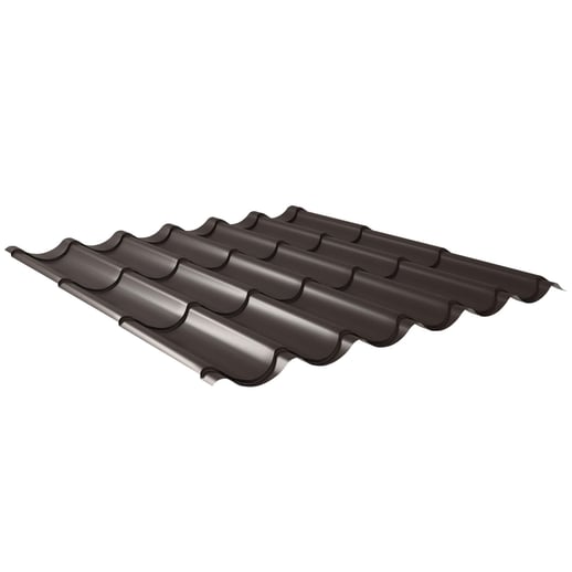 Dakpanplaat 2/1060 | Anti-Drup 700 g/m² | Staal 0,50 mm | 60 µm Puramid | 8017 - Chocoladebruin #1