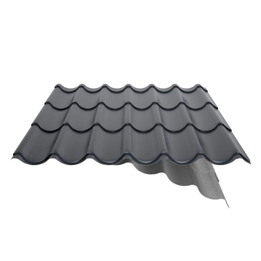 Dakpanplaat 2/1060 | Anti-Drup 700 g/m² | Aluminium 0,70 mm | 25 µm Polyester | 7016 - Antracietgrijs #11