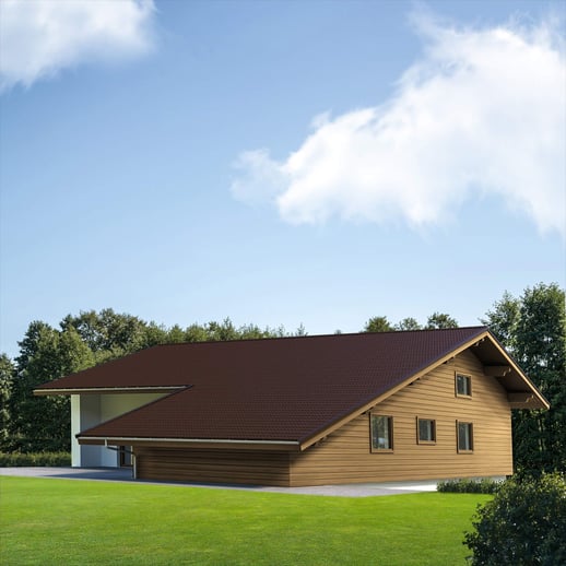 Dakpanplaat 2/1060 | Staal 0,50 mm | 60 µm Puramid | 8017 - Chocoladebruin #3