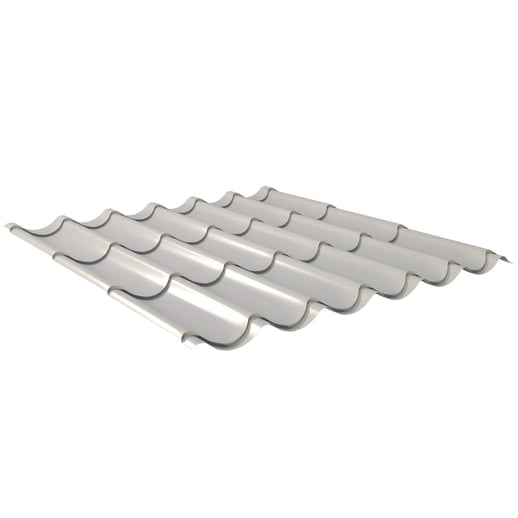 Dakpanplaat 2/1060 | Aluminium 0,70 mm | 25 µm Polyester | 9006 - Zilver-Metallic #1