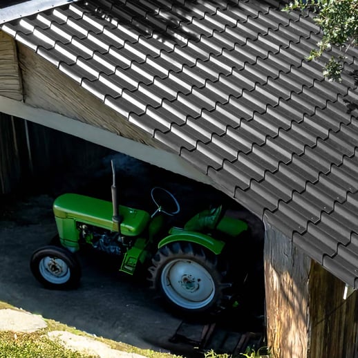 Dakpanplaat EUROPA | Anti-Drup 1000 g/m² | Staal 0,50 mm | 25 µm Polyester | 7016 - Antracietgrijs #4