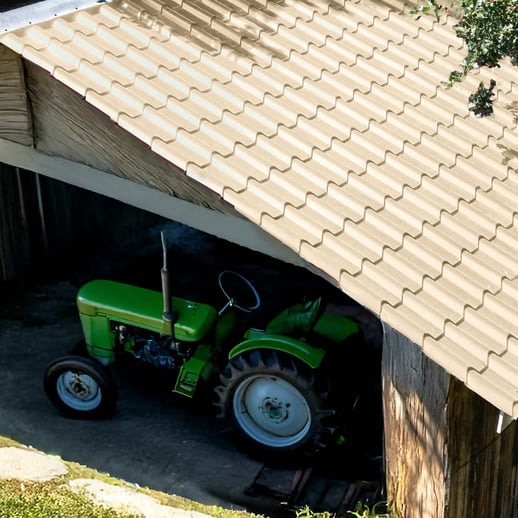 Dakpanplaat EUROPA | Anti-Drup 700 g/m² | Staal 0,63 mm | 25 µm Polyester | 1015 - Licht ivoorkleurig #4