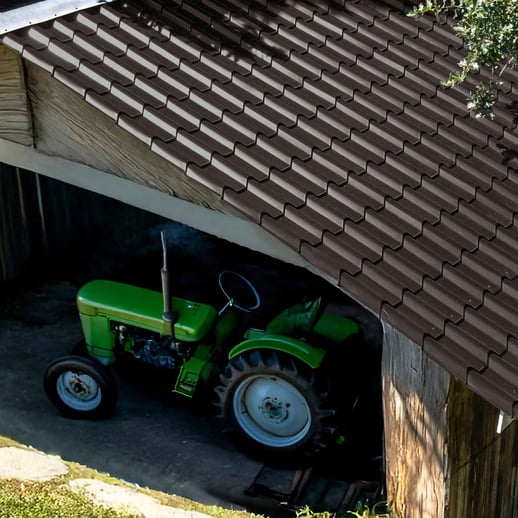 Dakpanplaat EUROPA | Staal 0,50 mm | 60 µm Puramid | 8017 - Chocoladebruin #4