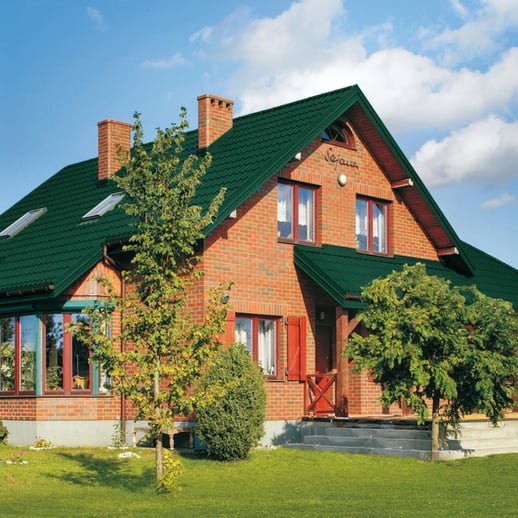 Dakpanplaat Szafir 350/15 | Anti-Drup 700 g/m² | Staal 0,50 mm | 35 µm Mattpolyester | 6005 - Mosgroen #5