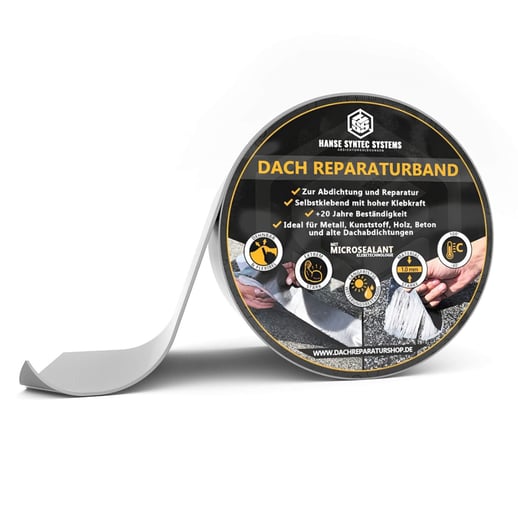 Dakreparatietape met MicroSealant® | Breedte 10 cm | Lengte 5,00 m | Grijs #1