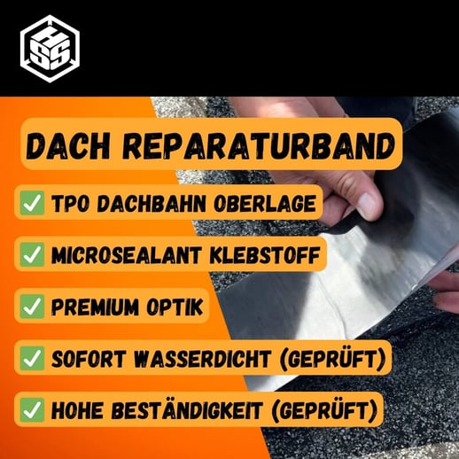 Dakreparatietape met MicroSealant® | Breedte 15 cm | Lengte 2,50 m | Grijs #2