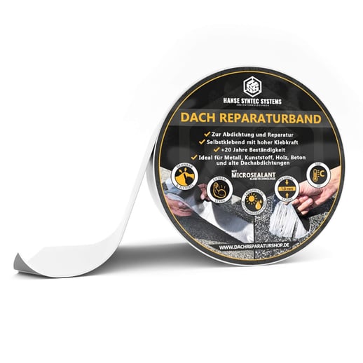 Dakreparatietape met MicroSealant® | Breedte 10 cm | Lengte 2,50 m | Wit #1