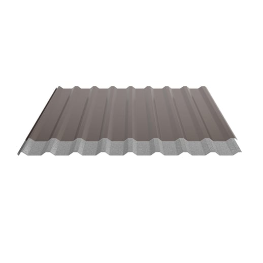 Damwandplaat 20/1100 | Dak | Anti-Drup 1000 g/m² | Staal 0,75 mm | 25 µm Polyester | 8011 - Notenbruin #8