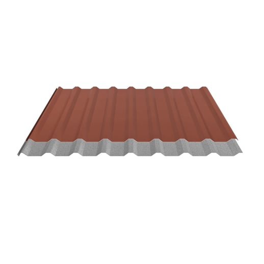 Damwandplaat 20/1100 | Dak | Anti-Drup 1000 g/m² | Staal 0,50 mm | 35 µm Mattpolyester | 75 - Terracotta #5