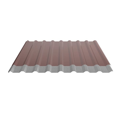 Damwandplaat 20/1100 | Dak | Anti-Drup 2400 g/m² | Staal 0,50 mm | 25 µm Polyester | 8012 - Roodbruin #8