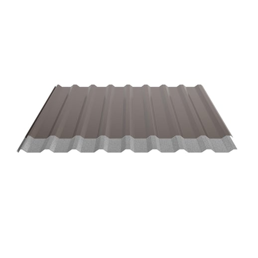 Damwandplaat 20/1100 | Dak | Anti-Drup 2400 g/m² | Staal 0,75 mm | 25 µm Polyester | 8011 - Notenbruin #8