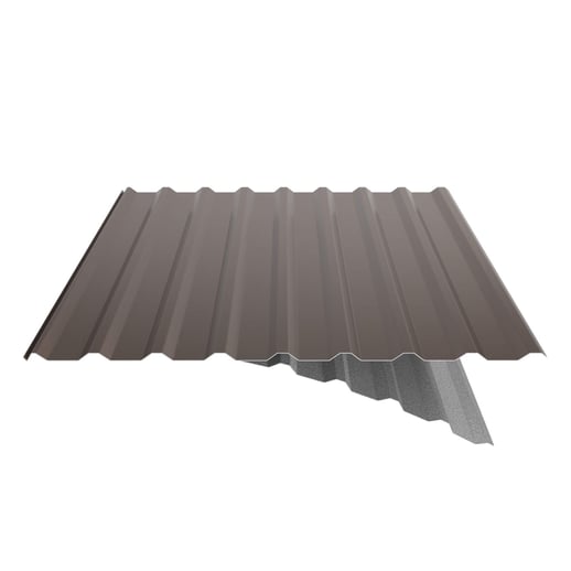Damwandplaat 20/1100 | Dak | Anti-Drup 2400 g/m² | Staal 0,75 mm | 25 µm Polyester | 8011 - Notenbruin #9