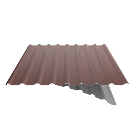 Damwandplaat 20/1100 | Dak | Anti-Drup 2400 g/m² | Staal 0,75 mm | 25 µm Polyester | 8012 - Roodbruin #9