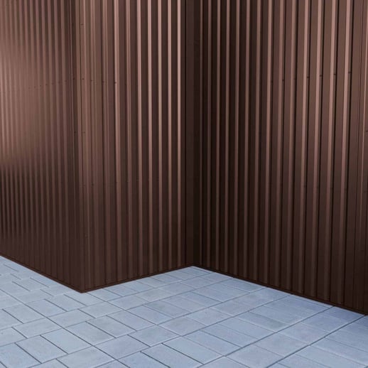 Damwandplaat 20/1100 | Gevel | Staal 0,63 mm | 25 µm Polyester | 8017 - Chocoladebruin #8