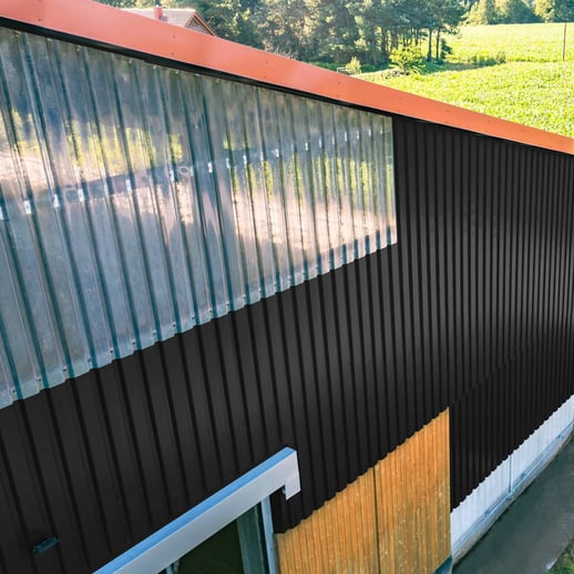 Damwandplaat 20/1100 | Gevel | Staal 0,50 mm | 80 µm Shimoco | 9005 - Gitzwart #6