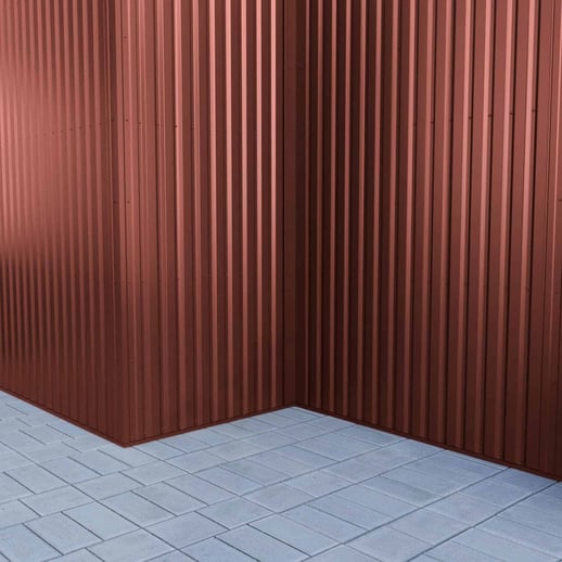 Damwandplaat 20/1100 | Gevel | Aluminium 0,70 mm | 25 µm Polyester | 8012 - Roodbruin #8