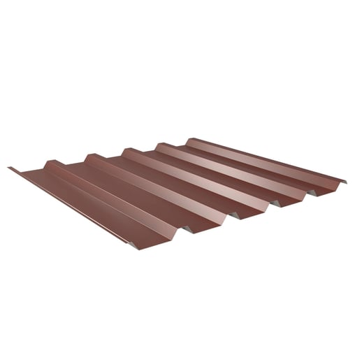 Damwandplaat 35/207 | Dak | Anti-Drup 1000 g/m² | Staal 0,50 mm | 60 µm Puramid | 8012 - Roodbruin #1