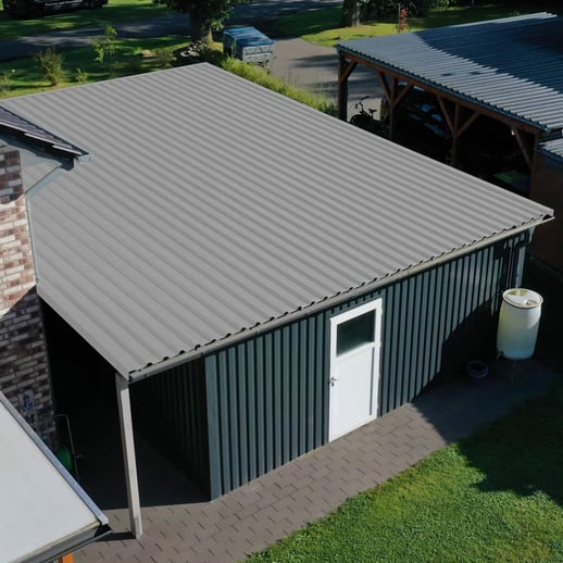 Damwandplaat 35/207 | Dak | Anti-Drup 2400 g/m² | Staal 0,50 mm | 25 µm Polyester | 9007 - Grijs aluminiumkleuri #5