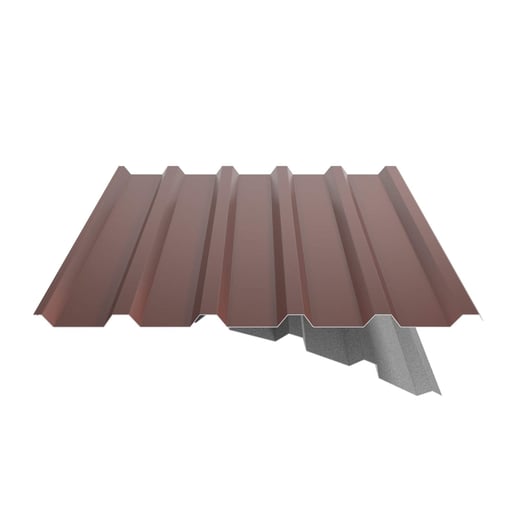 Damwandplaat 35/207 | Dak | Anti-Drup 2400 g/m² | Staal 0,63 mm | 25 µm Polyester | 8012 - Roodbruin #9