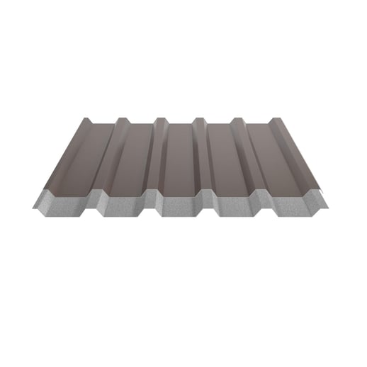 Damwandplaat 35/207 | Dak | Anti-Drup 2400 g/m² | Staal 0,75 mm | 25 µm Polyester | 8011 - Notenbruin #8