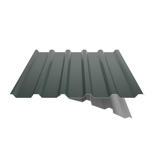 Damwandplaat 35/207 | Dak | Anti-Drup 2400 g/m² | Staal 0,50 mm | 60 µm Puramid | 6005 - Mosgroen #9
