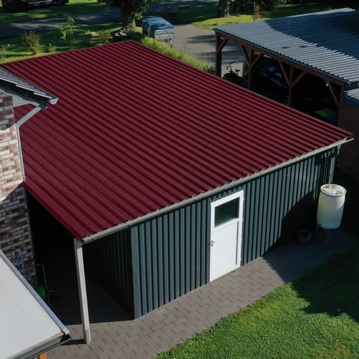 Damwandplaat 35/207 | Dak | Anti-Drup 700 g/m² | Staal 0,50 mm | 25 µm Polyester | 3005 - Wijnrood #5