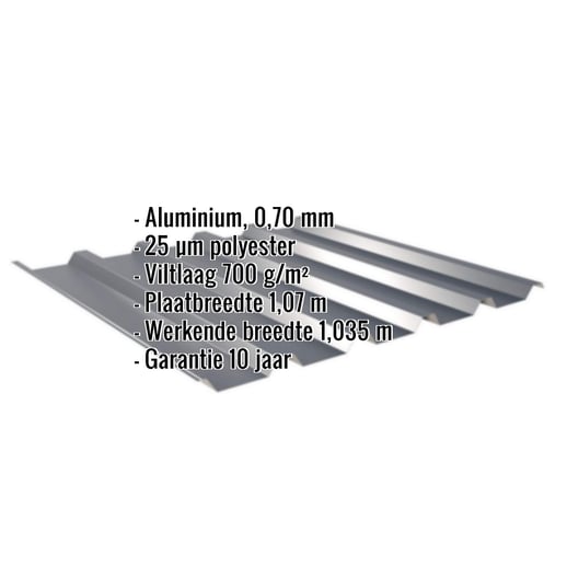 Damwandplaat 35/207 | Dak | Anti-Drup 700 g/m² | Aluminium 0,70 mm | 25 µm Polyester | 7016 - Antracietgrijs #2