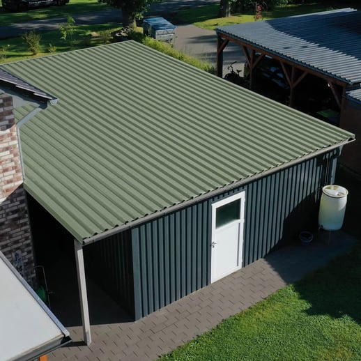 Damwandplaat 35/207 | Dak | Staal 0,50 mm | 25 µm Polyester | 6011 - Resedagroen #5