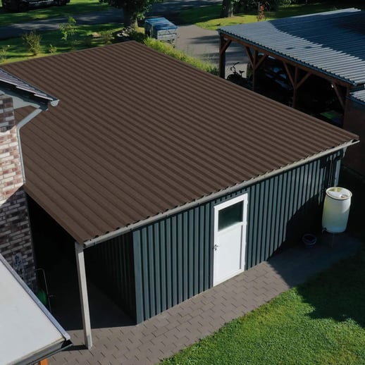 Damwandplaat 35/207 | Dak | Staal 0,50 mm | 25 µm Polyester | 8014 - Sepiabruin #5