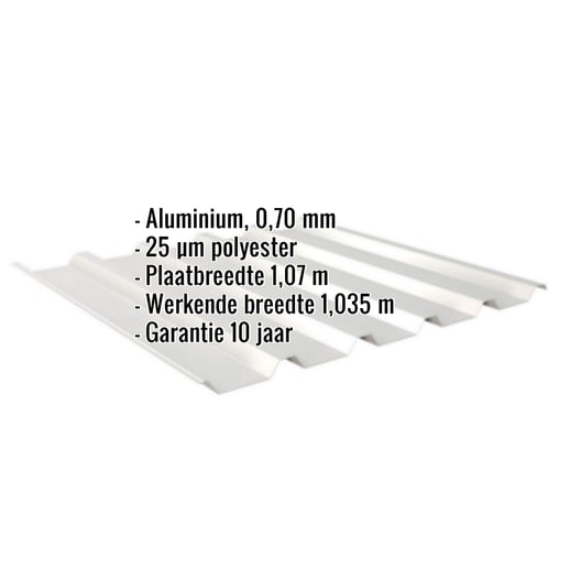 Damwandplaat 35/207 | Dak | Aluminium 0,70 mm | 25 µm Polyester | 9006 - Zilver-Metallic #2