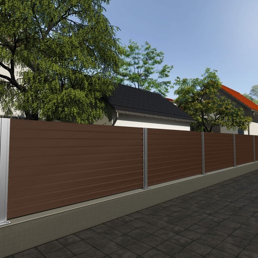 Damwandplaat 35/207 | Gevel | Staal 0,50 mm | 35 µm Mattpolyester | 32 - Donkerbruin #4