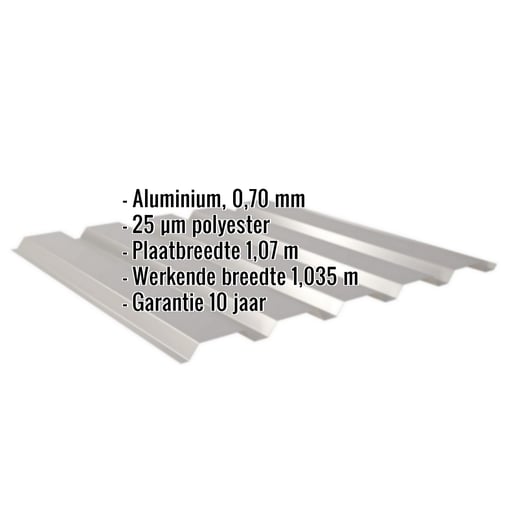 Damwandplaat 35/207 | Gevel | Aluminium 0,70 mm | 25 µm Polyester | 9007 - Grijs aluminiumkleurig #2