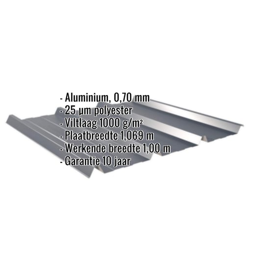 Damwandplaat 45/333 | Dak | Anti-Drup 1000 g/m² | Aluminium 0,70 mm | 25 µm Polyester | 7016 - Antracietgrijs #2