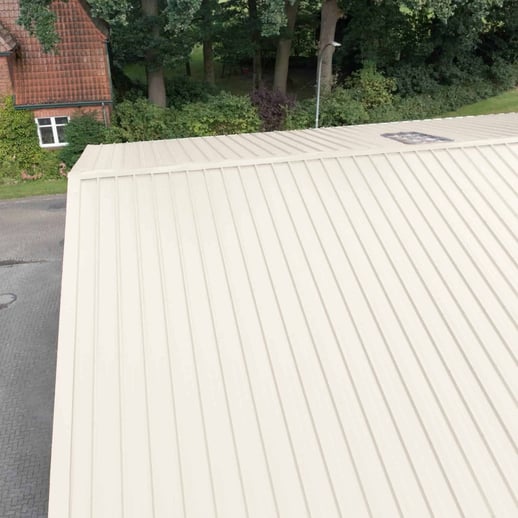 Damwandplaat 45/333 | Dak | Anti-Drup 2400 g/m² | Staal 0,50 mm | 25 µm Polyester | 9010 - Zuiverwit #5